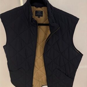 J. Crew Men's Black Quilted Vest
